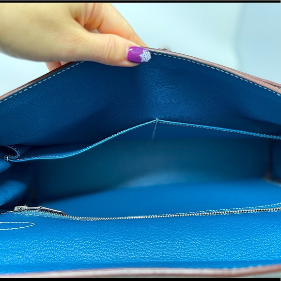 ✈️sold✈️Hermes Kelly35 Etoupe leather bag - Picture 13 of 16